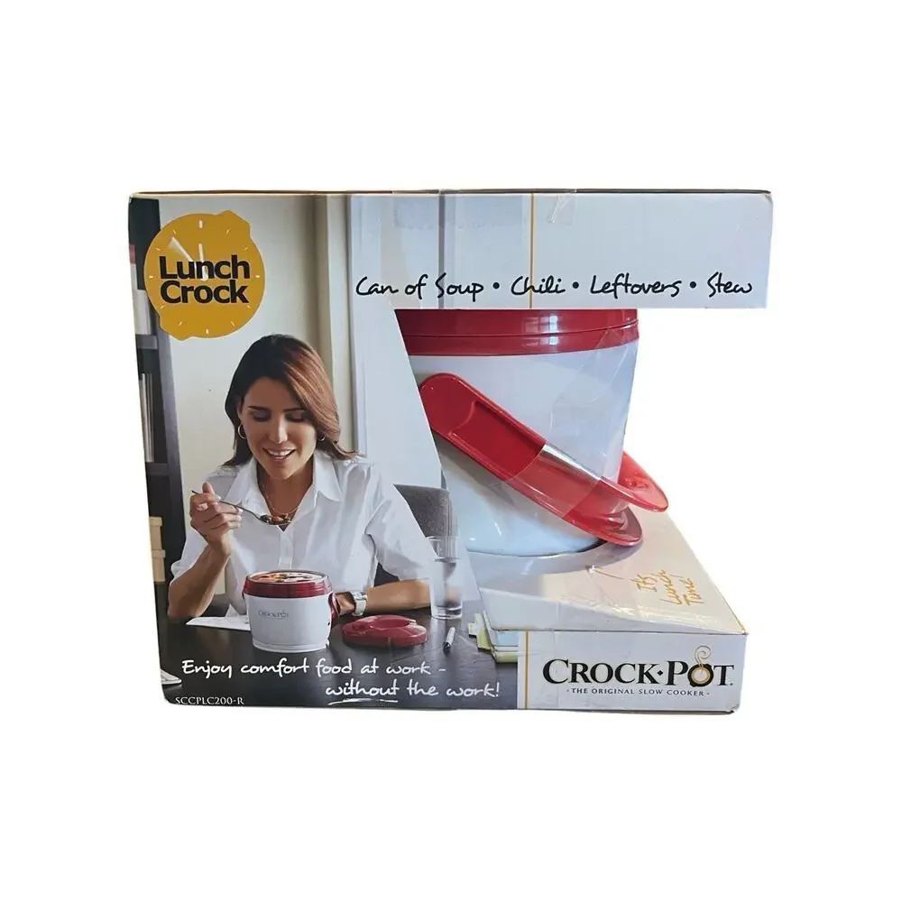 Crock-Pot Lunch Crock Food Warmer Red White SCCPLC200-R New Opened Box